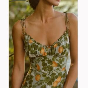 Reformation Embry Orange Grove Midi dress